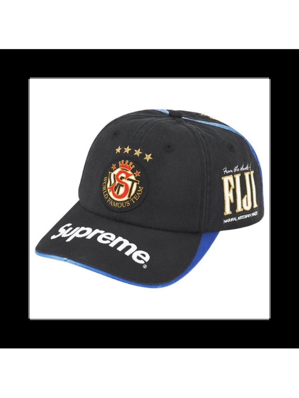 Supreme x Fiji 6-Panel Black